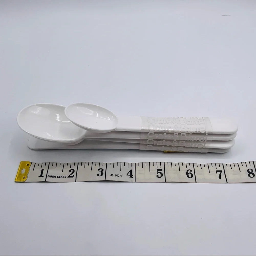 Crate & Barrel Bodum Switzerland Melamine 4 Piece Cutlery Set Lot of 5 Sets Whit